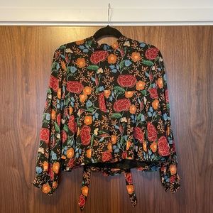 Beautiful Floral Long Sleeved Blouse